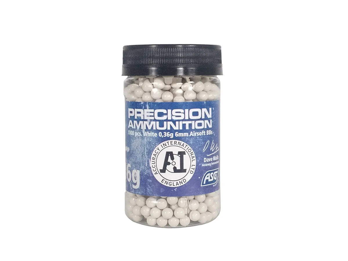 Billes Airsoft 6mm Accuracy Int. 0.36g x 1000 blanches