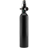 Alt text: Bouteille Aluminium 0.2L Dye avec régulateur 3000 psi, conforme à la norme PI et pression de 200 bars