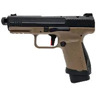 Canik TP9 Elite Combat Dual Tone 6mm gaz airsoft pistolet avec capacité de magasin de 18 rds, hopup variable et mode de tir semi-automatique