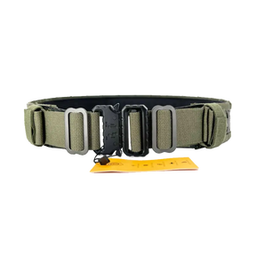 Ceinture CONQUER FL en ranger green, avec large plage de réglage, double point d'attache, polymère haute résistance, ultralégère et rigide, boucle QD haute résistance, bou