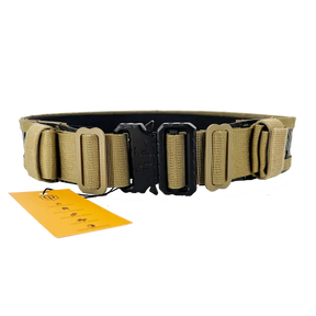 Ceinture Conquer FL en tan avec boucle QD haute résistance, ultralégère, rigide et interchangeable, trois tailles disponibles