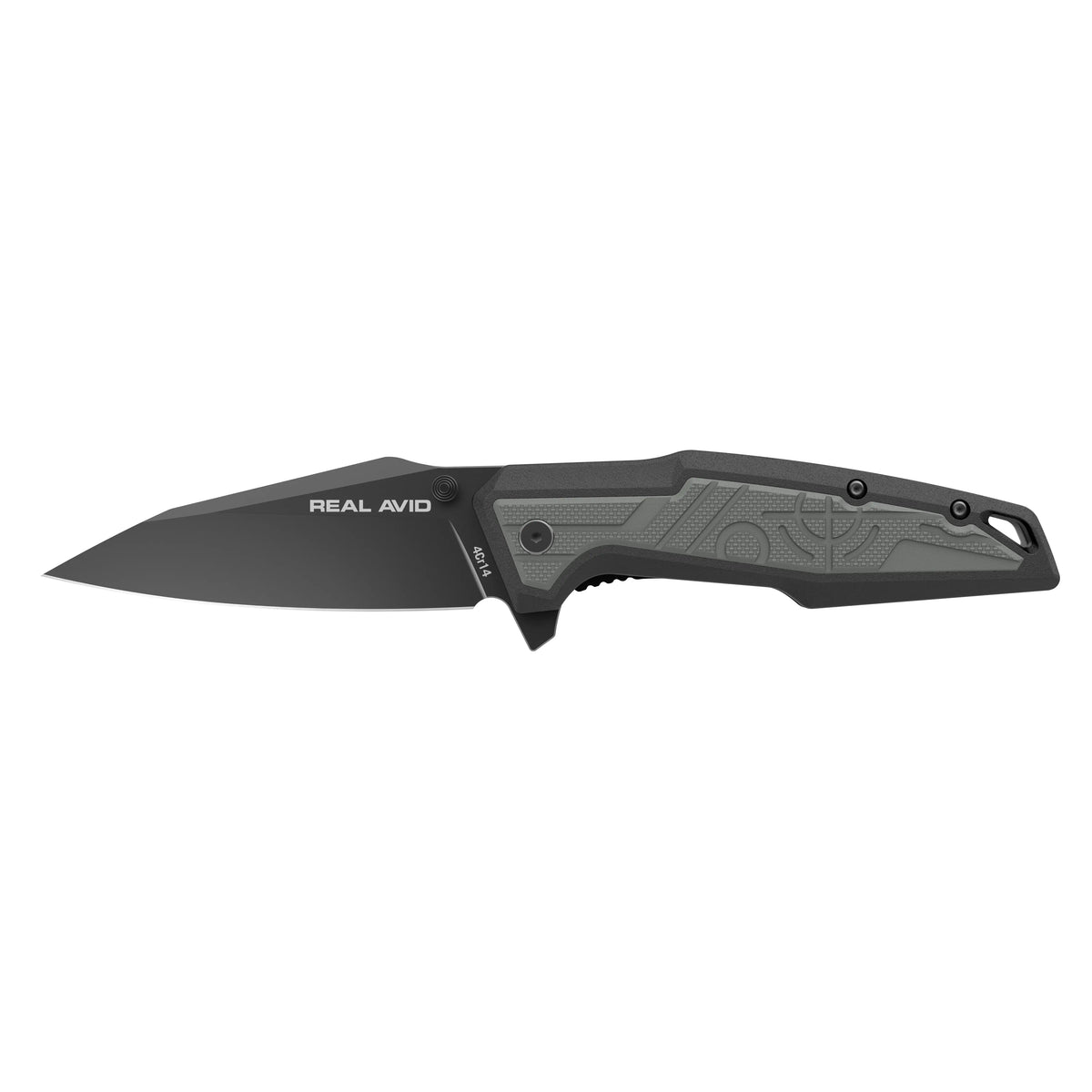 Couteau RAV-1 Real Avid avec lame clip point en 4Cr14 et manche en nylon