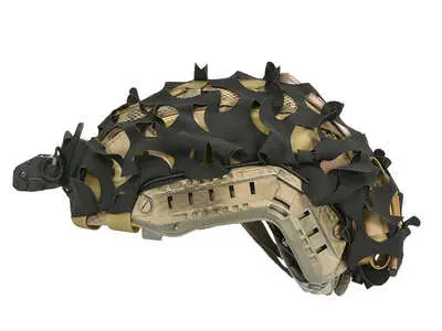 Couvre-casque 3D laser-cut en camouflage noir