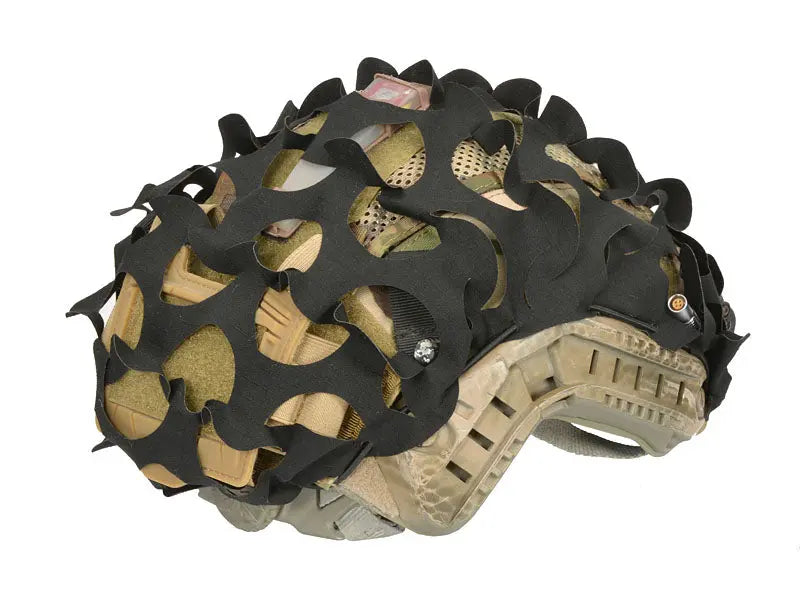 Couvre-casque 3D laser-cut en camouflage noir