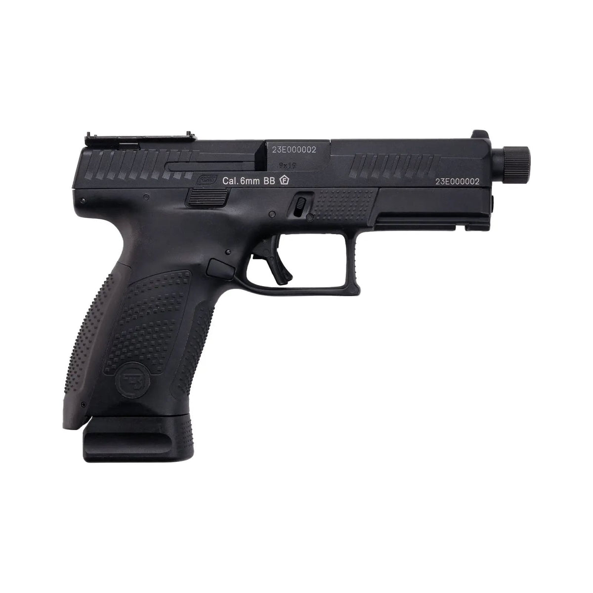 Pistolet airsoft CZ P10C OR-OT CO2 Blowback avec poignée ergonomique, rail pour accessoires et marquages CZ authentiques