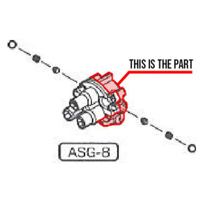 C&C Tac Tokyo Marui SAIGA 12 GBB Enhanced Nozzle Feeding Rear Base (CNC Aluminum) Redwolf