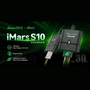Chargeur portable pour Airsoft Gens Ace iMars S10 G-Tech avec puissance de charge maximale de 10W et courant de charge de 0,8A.