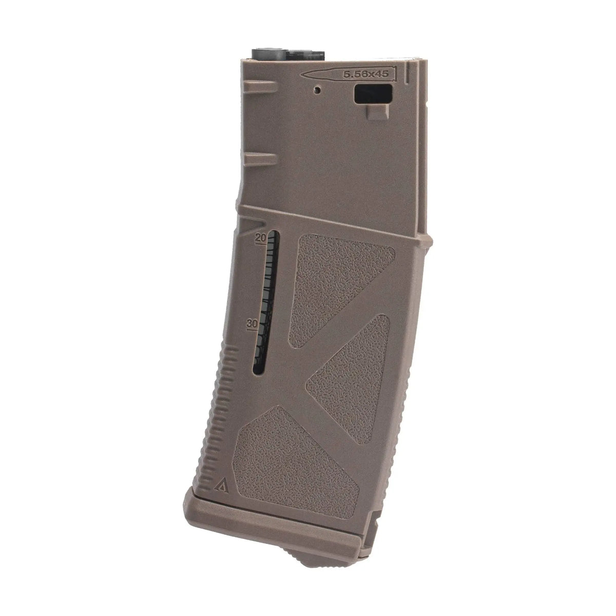 Chargeur M4/M16 Arcturus 30/130 RDS Tan convertible en réal cap, capacité de 30/130 BB's, couleur Tan, en polymère, hauteur 18 cm, poids 160g