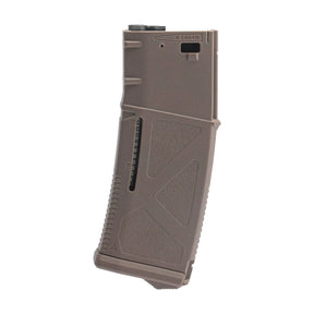 Chargeur M4/M16 Arcturus 30/130 RDS Tan convertible en réal cap, capacité de 30/130 BB's, couleur Tan, en polymère, hauteur 18 cm, poids 160g