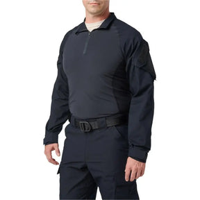Chemise de combat Flex-Tac TDU Rapid Dark Navy 5.11 avec manches longues et protections en tissu Ripstop