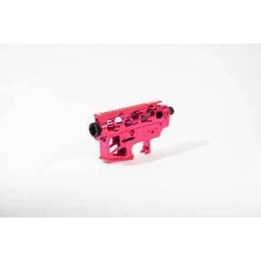 Corps Skeleton Essencial Airsoft en alu usiné cnc avec motifs uniques et peinture époxy, incluant top cover, axes et sélecteur de tir