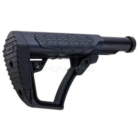 EMG Daniel Defense Crosse CGS réglable en noir de Cyma avec tube en aluminium, point d'attache QD et 5 positions réglables