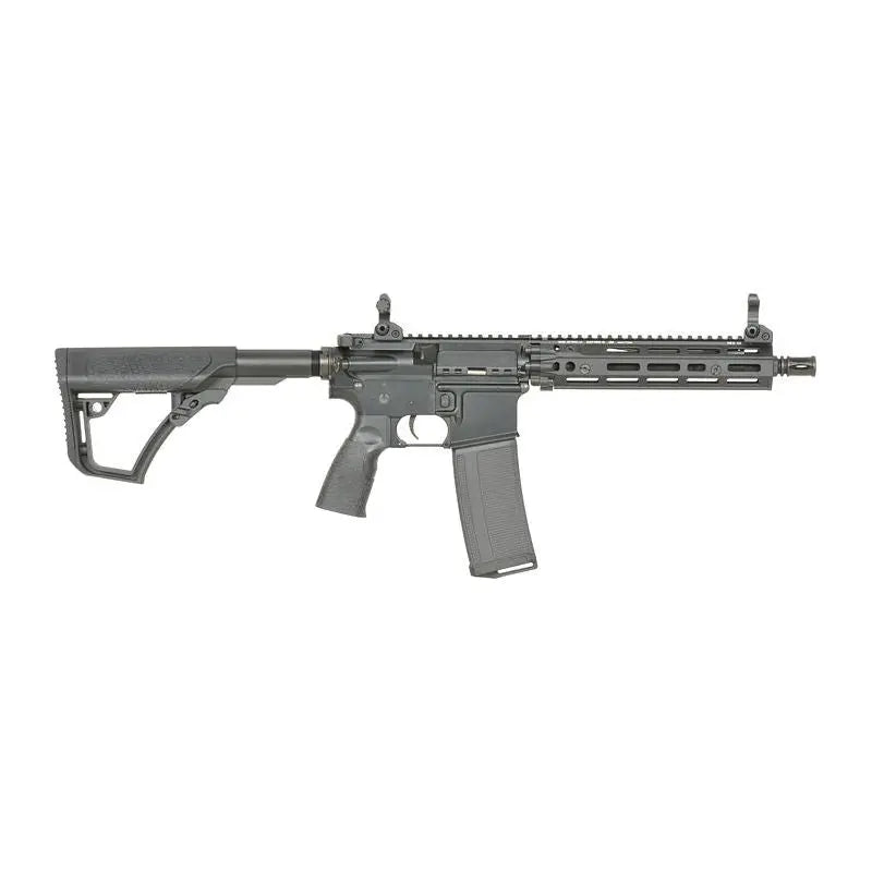 Daniel Defense MK18 RIII 10.3 airsoft gun with T-Dean battery connector, Gearbox V2, adjustable Hop-up, AEG internal barrel technology, 1.13 Joules power, 350 FPS, electric