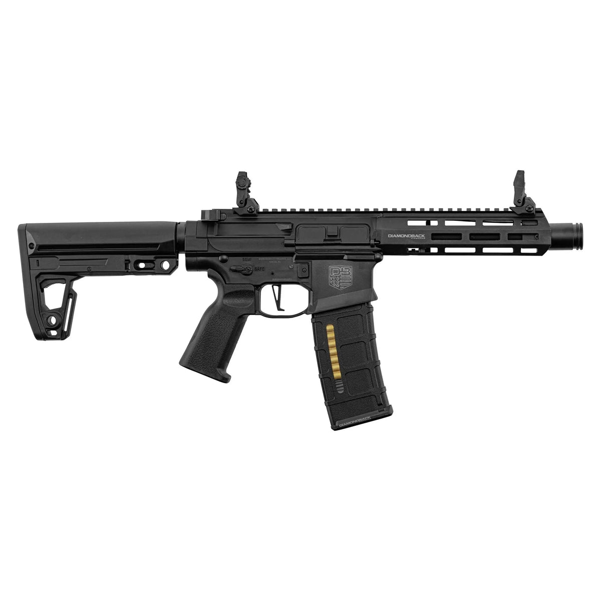 Image de la réplique d'arme Diamondback DB15 AP300 7'' Noir avec accessoires inclus dans le pack