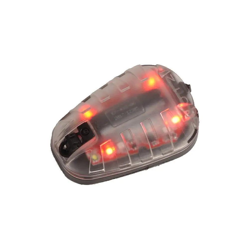 Lampe de signalisation ELEMENT pour casque, rouge ou verte, avec modes LED et IR, résistante à l'eau IP67, en couleur noire