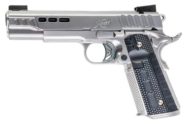 Silver EMG Kimber 1911 Rapide Frost GBB Metal Pistol powered by Green Gas