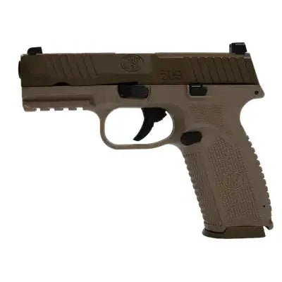 FN 509 Civilian GBB CO2 FDE airsoft gun with 1.2 joules energy and FN Herstal license