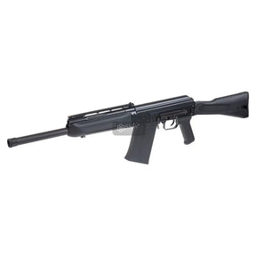 Image d'un fusil à pompe Saiga 12-K Marui avec Hop Up, pesant 3140g, d'une longueur de 666 / 908 mm, en Abs et Métal, avec une puissance de
