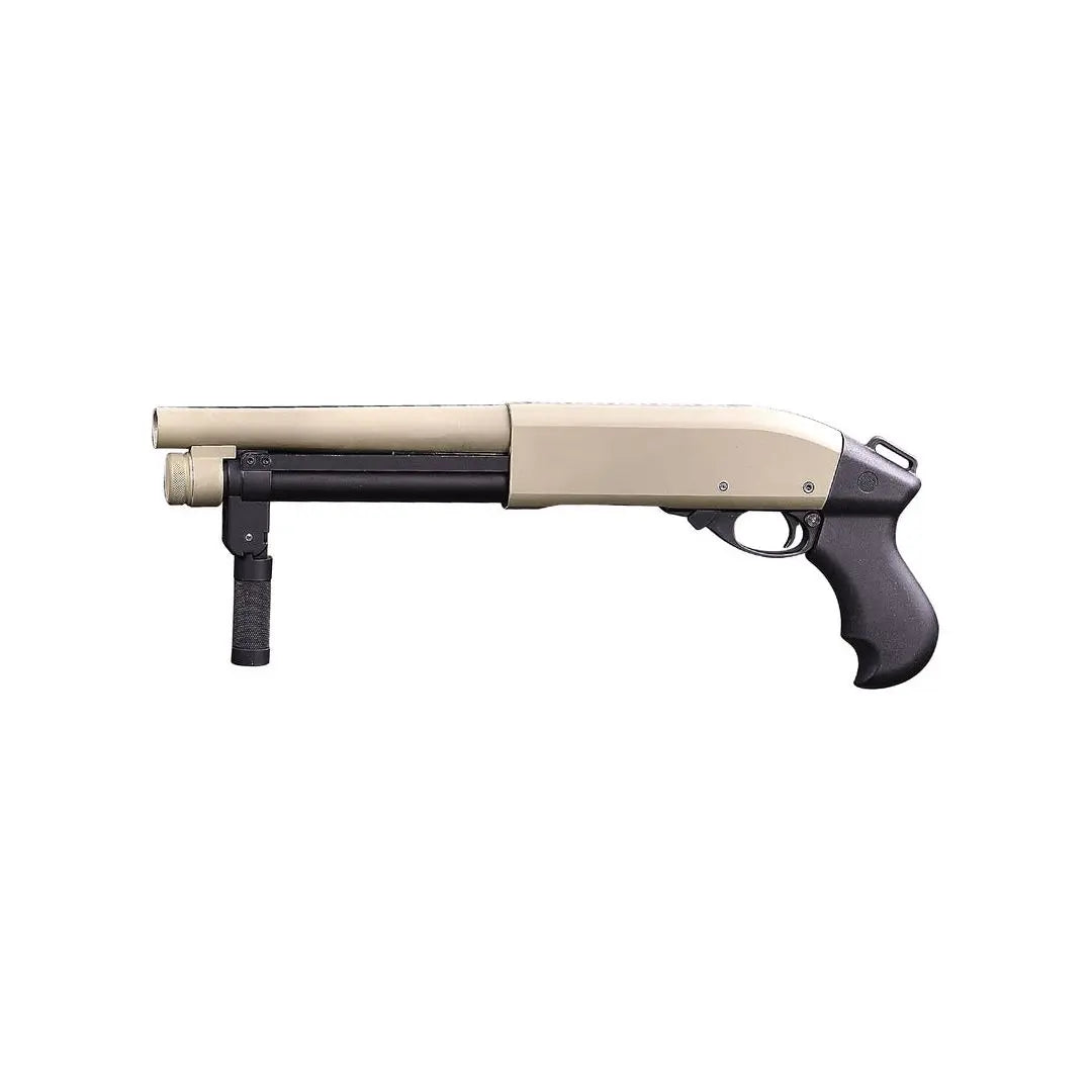 Fusil à pompe M870 gaz Golden Eagle Tan avec poignée rétractable pour CQB