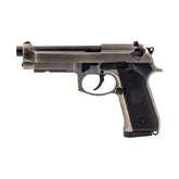 GBB 92F / R9 Alu Brossé Raven avec glissière de finition CNC, construction métallique et canon intérieur 6.03mm