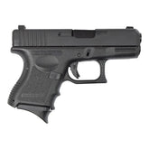 GBB Gaz HFC Type G26 pistol with metal slide, adjustable hop up, 14 rounds gas metal magazine, 550g weight in black color and with a hard carrying case