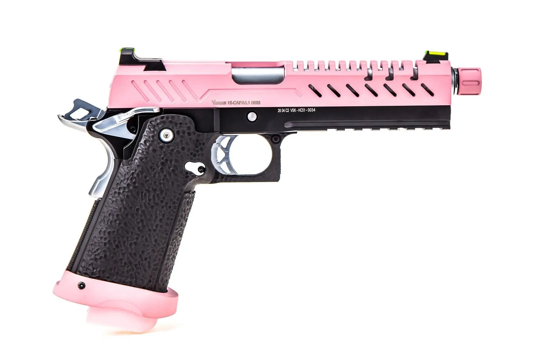 GBB gaz Hi-Capa 5.1 Noir / Rose 1,0J