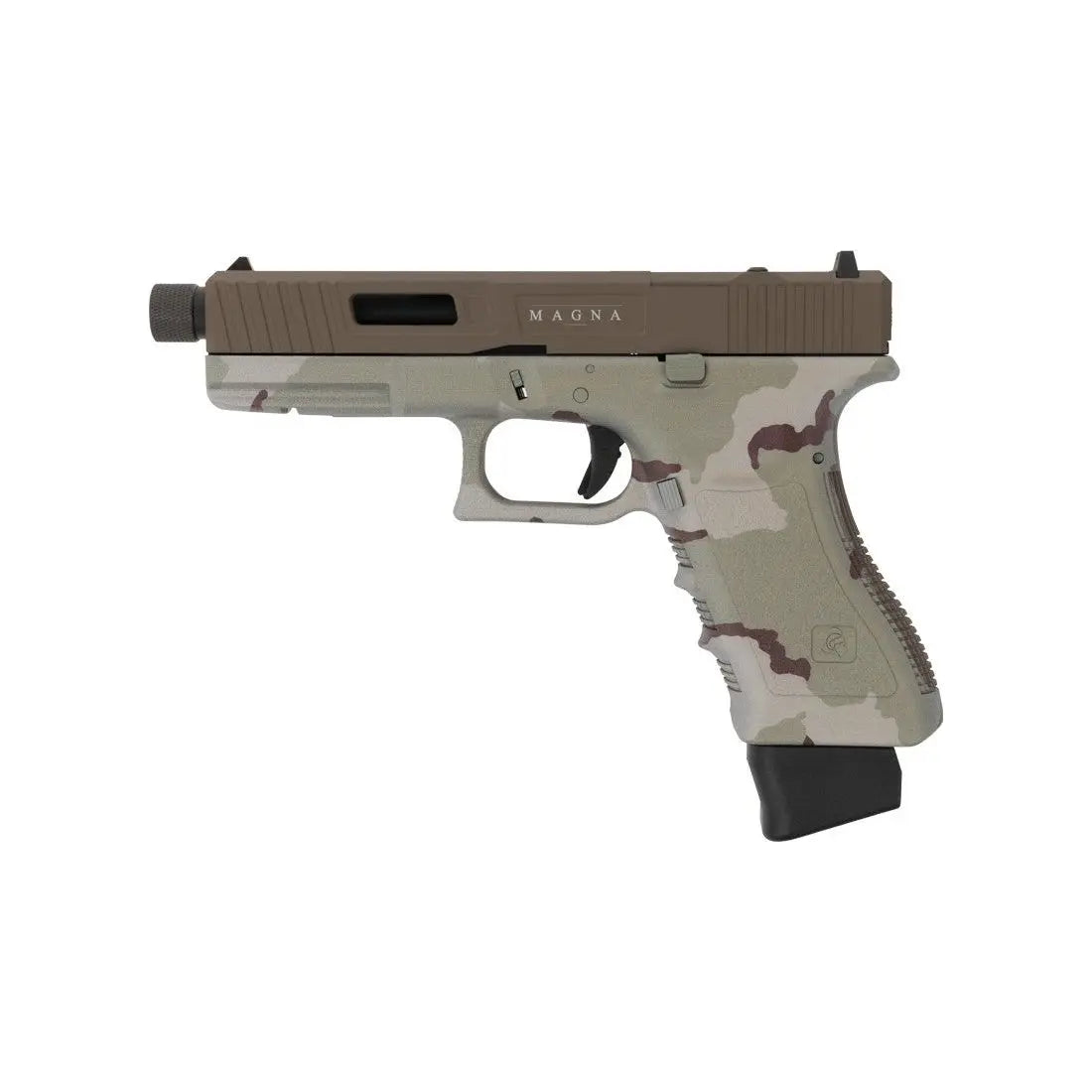 Gladius Magna III Custom 3 Color Desert Secutor Arms avec Blow Back, Hop Up, poids de 730g, 300-320 FPS, glissière CNC de haute qualité, RMR compatible SAG1020, canon