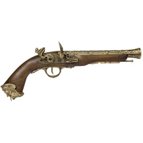 GNB Century Pirate Flintlock GAS gun with polymer material, dimensions 410x52x175 mm, inner barrel length 173.5 mm, weight 1150 g, magazine capacity of 22 rounds, muzzle velocity 90 ±5