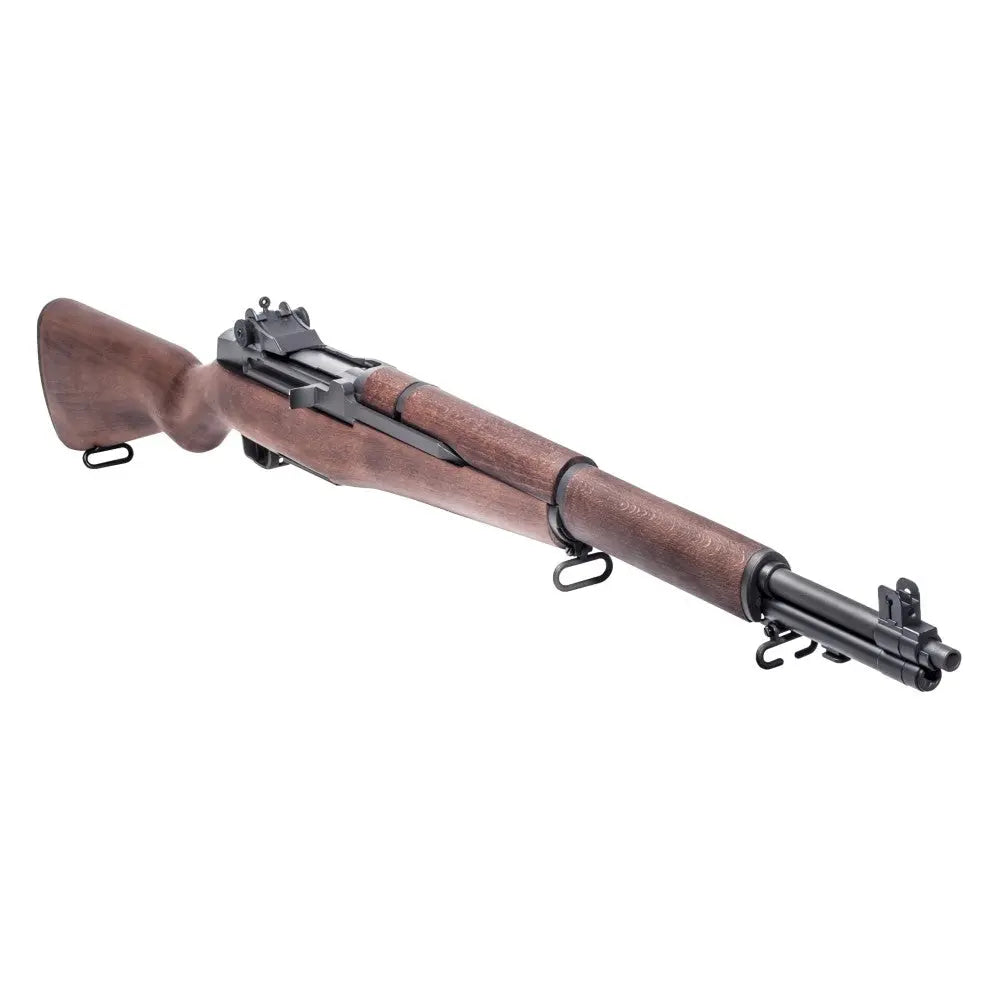 Réplique de fusil électrique G&G M1 Garand AEG Version ETU en métal et bois véritable, avec chargeur de 20 coups et levier d'armement réaliste.