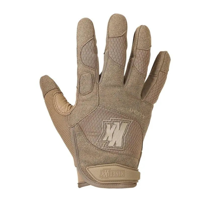 Des gants tactiques légers et confortables X-Light TAN Kinetix avec une coupe ergonomique et compatibles avec les écrans tactiles