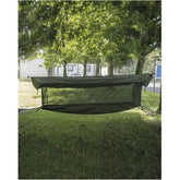 Alt tag : Hamac de jungle en toile US Canvas avec moustiquaire, convertible en tente de secours, protège des insectes et permet une bonne circulation de l'air.