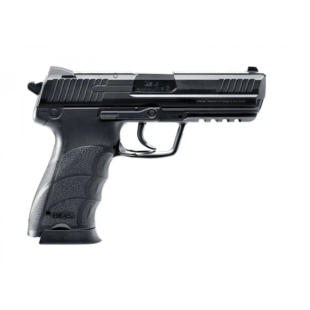 Pistolet à airsoft HK45 HK GNB avec culasse en métal, calibre BBs 6mm, capacité de 15 coups, vitesse maximale de 2 joules (450 FPS), longueur de