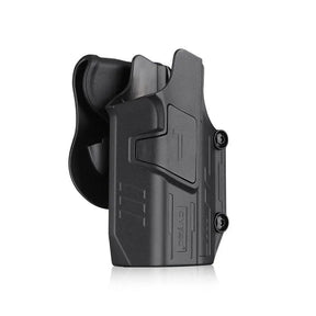 Holster Cytac universel vert transparent pour pistolet avec lampe, compatible avec pistolets semi-automatiques pleine grandeur et compacts, pistolets avec point rouge et guidon haut