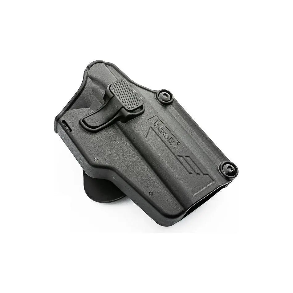 Holster universel Amomax Gen2 noir en ABS pour droitier pour airsoft