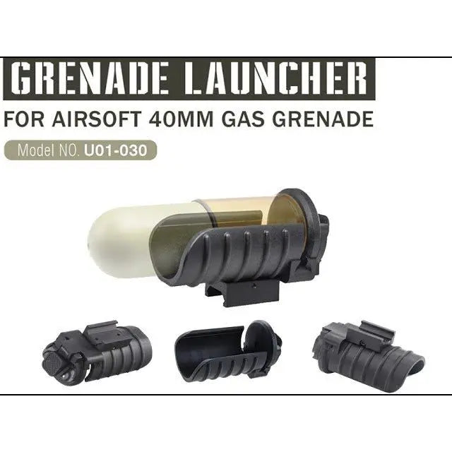 Accessoire airsoft Lance Grenade 6mm M203 RIS AAP, compact avec fixation Picatinny pour grenade 40mm, en polymère renforcé