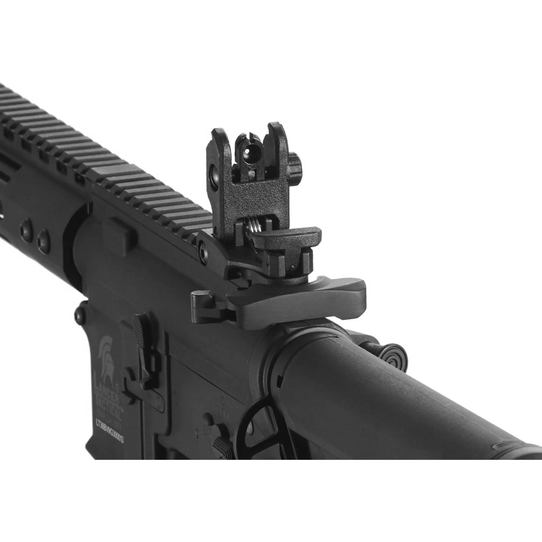 Réplique avancée d'airsoft LT-36 Archon Lancer Tactical Gen 3 Noir avec crosse Delta et garde-main M-LOK de 9 pouces