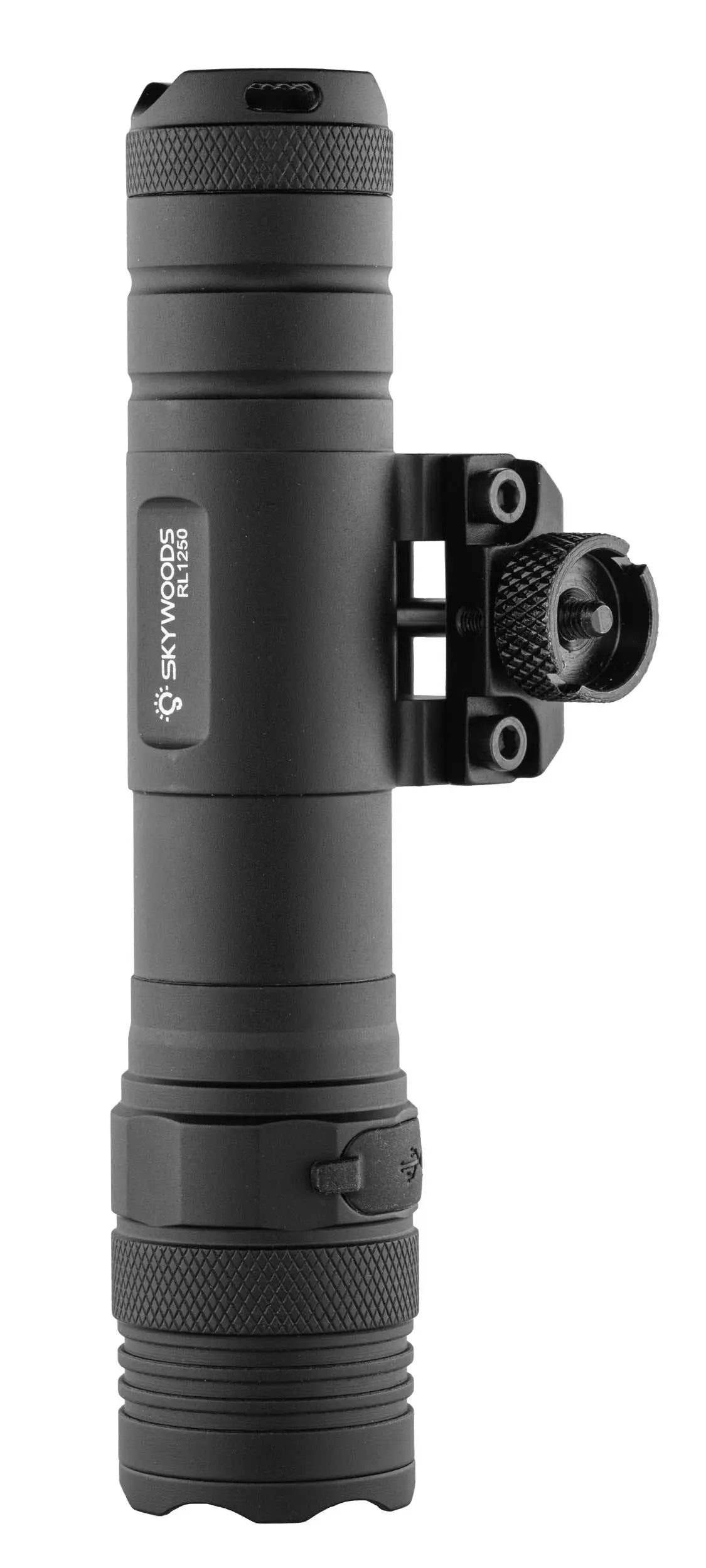 Skywoods Tactical Orghini L70192 - Lampe tactique de 1250 lumens avec montage Rail Picatinny et M-Lock, résistante à l'eau et dotée d'une portée de 210 mètres