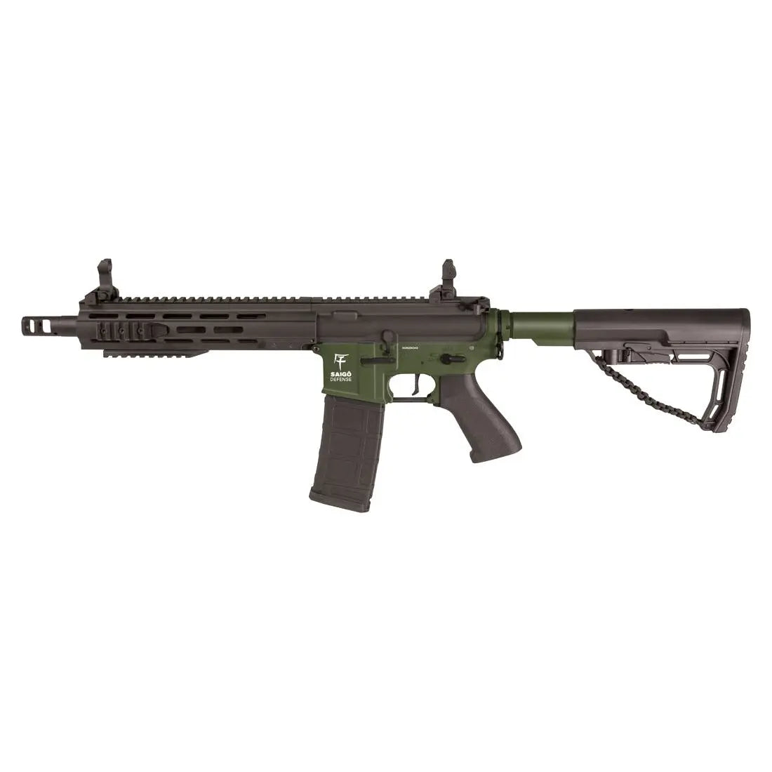 Airsoft M4 SAIGO Bushido Yu OD avec Hop Up, poids de 2500 g, longueur de 750 mm, fabriqué en métal, FPS 330, chargeur de 130 rds, gâ