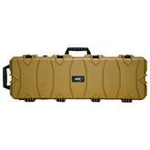 Mallette rigide en PVC ASG de 136cm de couleur tan avec dimensions extérieures 136X35X14cm, empilable, fermeture par fermoir, mousses pré-découpées, po