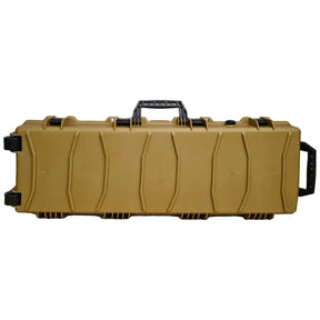 Mallette rigide en PVC ASG de 136cm de couleur tan avec fermeture par fermoir, mousses pré-découpées, poignées à charnières, finition résistante aux rayures et