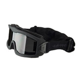 Masque AERO Thermal noir, anti-buée et anti-rayures, avec élastique réglable, ventilation amovible, mousses confortables et housse de protection, conforme à la norme CE EN166.