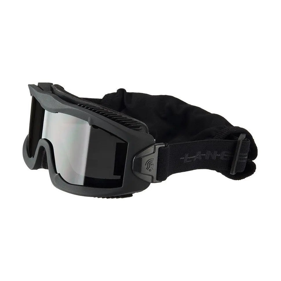 Masque AERO Thermal noir, anti-buée et anti-rayures, avec élastique réglable, ventilation amovible, mousses confortables et housse de protection, conforme à la norme CE EN166.