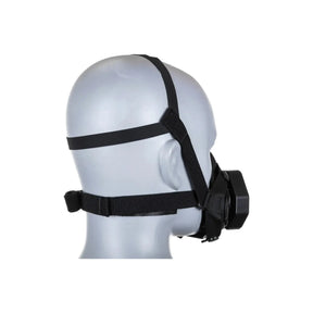 Masque respiratoire tactique noir pour jeux de reconstitution et protection de la bouche