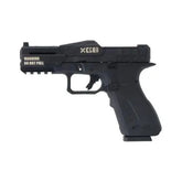 Pistolet GBB XG8-PB Poseidon avec glissière et corps en polymère renforcé, viseurs Cyclope, capacité de chargeur de 26 billes, et système amélioré pour bas