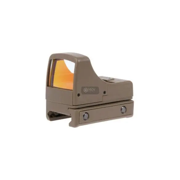 Point rouge Micro Pro Sight FDE Tokyo Marui avec illumination à 2 niveaux, point rouge 3 MOA ±40 MOA, protecteur de verre en polycarbonate, corps en aluminium 6061 et largeur de