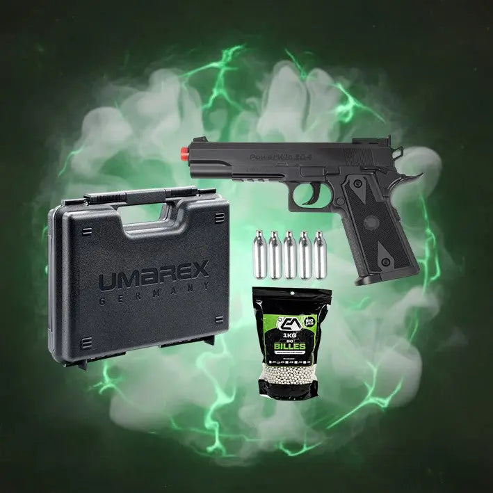 Pack 1911 CO2 Blowback + 5xCO2 + Malette + billes