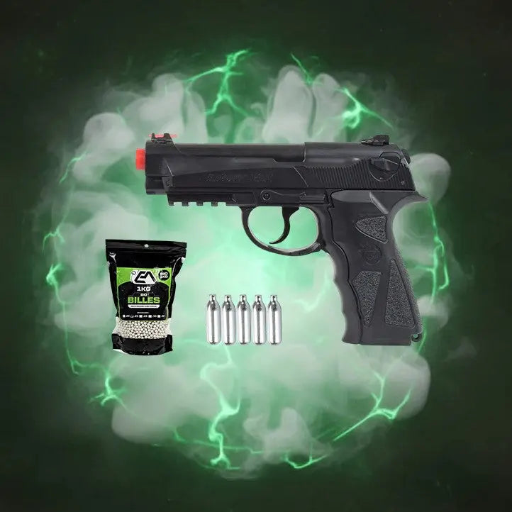 Pack PT92 co2 1.8joules + 5xCO2 + BILLES 6mm