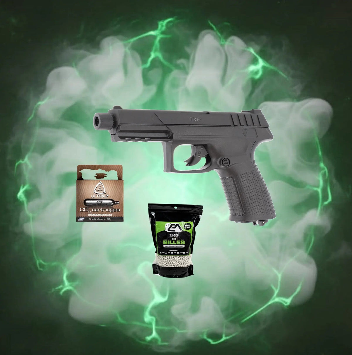 Pack TXP CO2 2 joules + 5xCO2 + BILLES 6mm