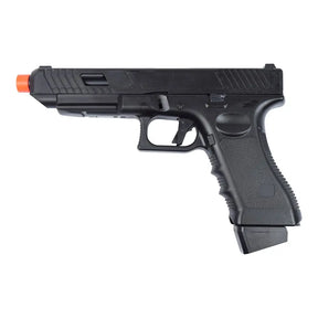 Pack Glock 34 avec bouteille de gaz Ultrair, billes bio et BB loader, pistolet à gaz polymère noir, culasse abs, chargeur de 25 coups, mode de tir unique, longueur