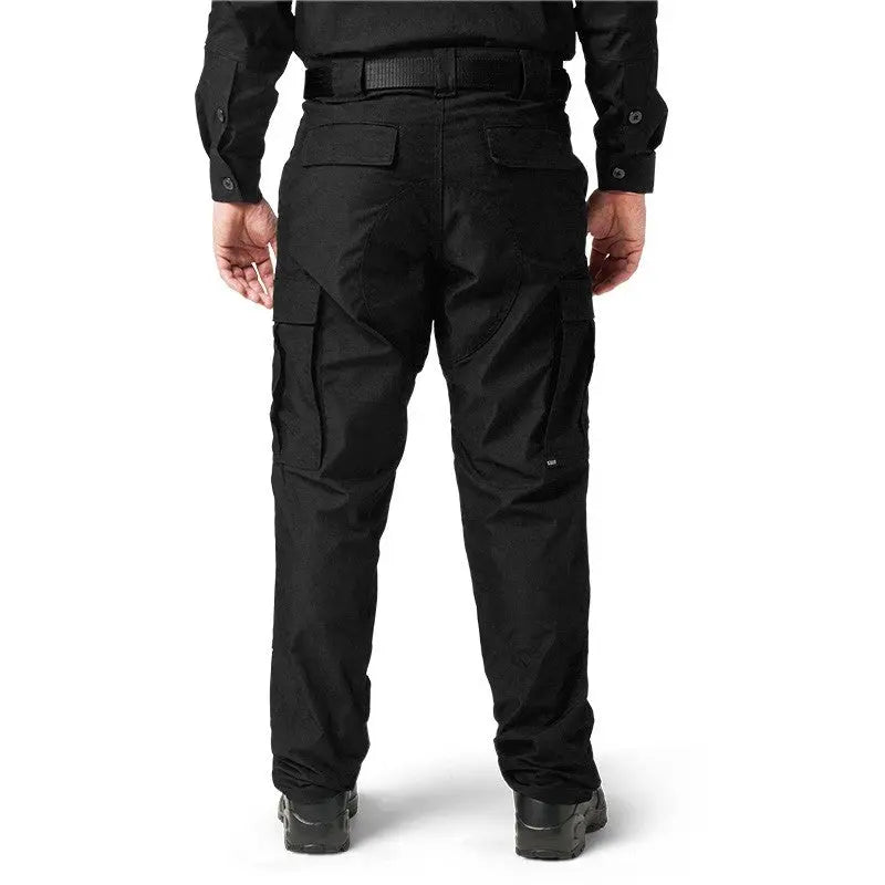 Pantalon tactique noir Flex-Tac TDU Ripstop 5.11 avec finition Teflon, poches cargo compatibles TacTec et genouillères renforcées